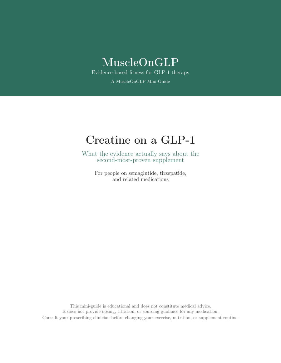 Cover of Creatine on a GLP-1