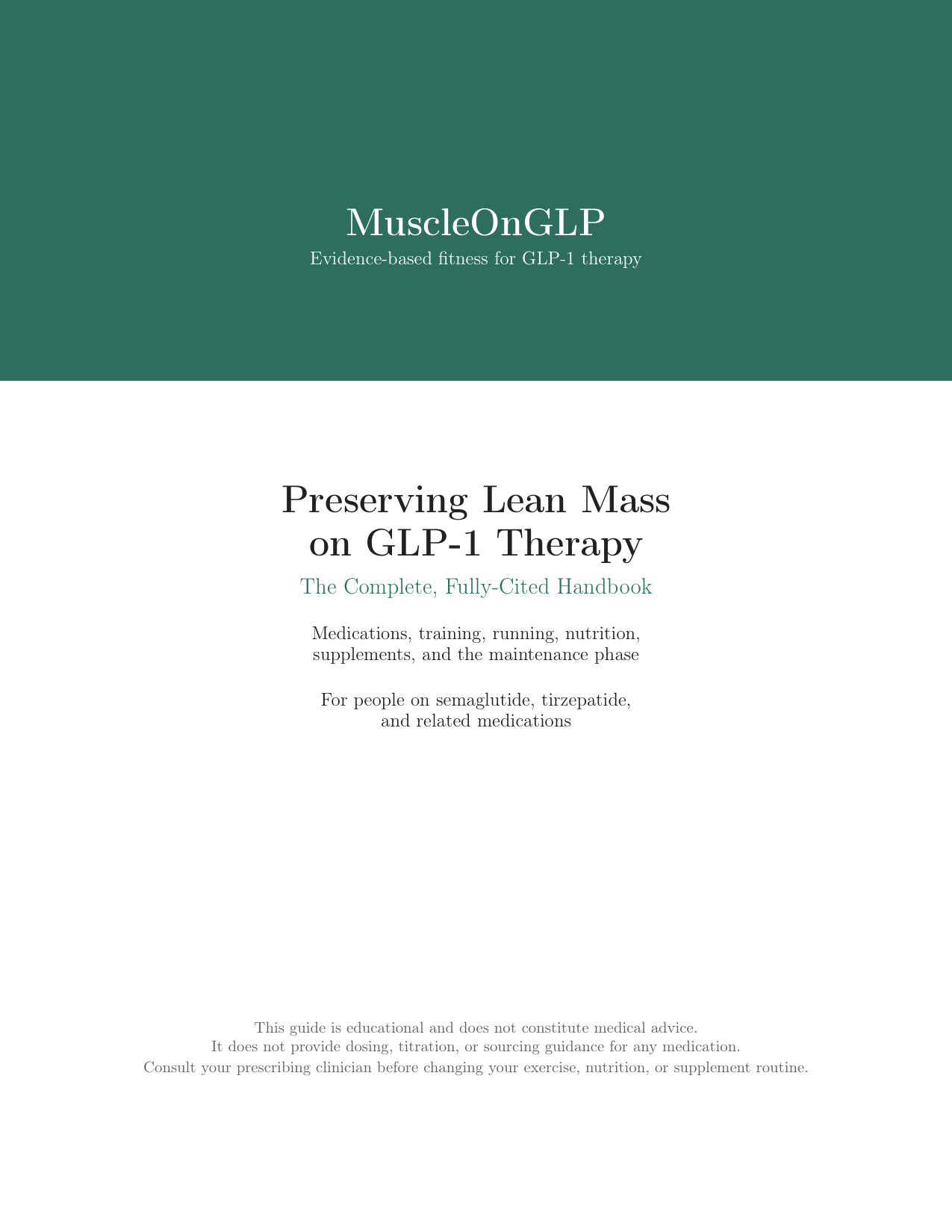 Cover of the Preserving Lean Mass on GLP-1 Therapy guide